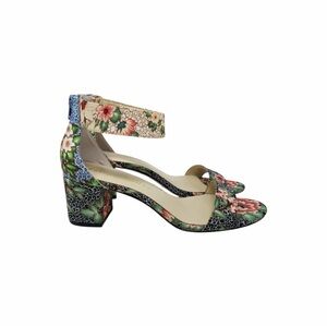 Tangle Black Multi Floral Block Heel by Bettye Muller